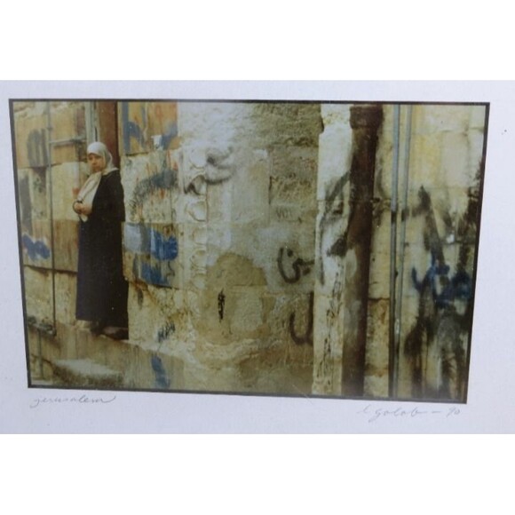 Anže Golob Framed & Matted & Signed Photograph Of Woman In Jerusalem - Picture 2 of 4